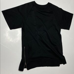 Black Side Zip Tee size Large
